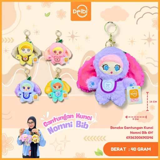 [6936300690246] Boneka Gantungan Kunci Nomni Bib 6H'