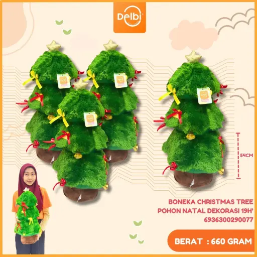 [6936300290077] BONEKA CHRISTMAS TREE POHON NATAL DEKORASI 19H'