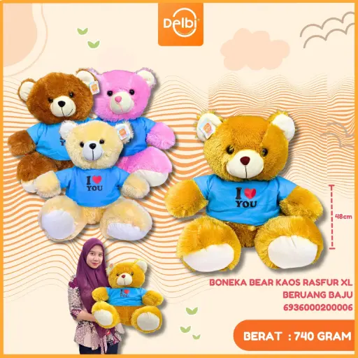 [6936000200006] BONEKA BEAR KAOS RASFUR XL BERUANG BAJU 