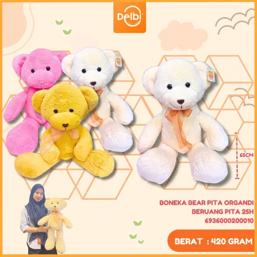[6936000200010] BONEKA BEAR PITA ORGANDI BERUANG PITA 25H